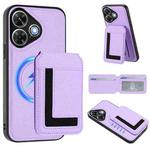 For Redmi Note 13R / 13 4G / 13 5G CX01 Detachable Magsafe Magnetic Card Bag Phone Case(Light Purple)