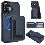 For Redmi Note 13R / 13 4G / 13 5G CX01 Detachable Magsafe Magnetic Card Bag Phone Case(Dark Blue)