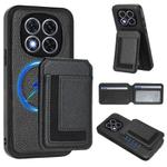 For Redmi Note 14 Pro 5G CX01 Detachable Magsafe Magnetic Card Bag Phone Case(Black)