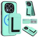 For Redmi Note 14 Pro+ 5G CX01 Detachable Magsafe Magnetic Card Bag Phone Case(Mint Green)