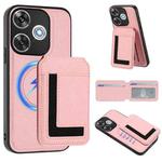 For Redmi  Turbo 3 / Poco F6 India CX01 Detachable Magsafe Magnetic Card Bag Phone Case(Pink)
