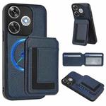 For Redmi  Turbo 3 / Poco F6 India CX01 Detachable Magsafe Magnetic Card Bag Phone Case(Dark Blue)