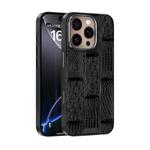For iPhone 16 Pro ABEEL Beast Pattern 6D Micro-Embossed MagSafe Genuine Leather Phone Case(Black)
