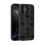 For iPhone 16 Plus ABEEL Beast Pattern 6D Micro-Embossed MagSafe Genuine Leather Phone Case(Black)