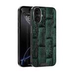 For iPhone 16 Plus ABEEL Beast Pattern 6D Micro-Embossed MagSafe Genuine Leather Phone Case(Green)