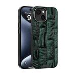 For iPhone 15 ABEEL Beast Pattern 6D Micro-Embossed MagSafe Genuine Leather Phone Case(Green)