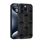 For iPhone 14 Pro Max ABEEL Beast Pattern 6D Micro-Embossed MagSafe Genuine Leather Phone Case(Black)