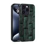 For iPhone 13 Pro ABEEL Beast Pattern 6D Micro-Embossed MagSafe Genuine Leather Phone Case(Green)