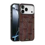For iPhone 17 Pro Max ABEEL Beast Pattern 6D Micro-Embossed MagSafe Genuine Leather Phone Case(Brown)