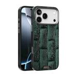 For iPhone 17 Pro ABEEL Beast Pattern 6D Micro-Embossed MagSafe Genuine Leather Phone Case(Green)
