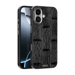 For iPhone 17 ABEEL Beast Pattern 6D Micro-Embossed MagSafe Genuine Leather Phone Case(Black)