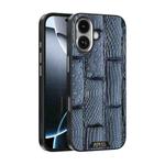 For iPhone 17 ABEEL Beast Pattern 6D Micro-Embossed MagSafe Genuine Leather Phone Case(Blue)