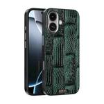 For iPhone 17 ABEEL Beast Pattern 6D Micro-Embossed MagSafe Genuine Leather Phone Case(Green)