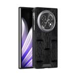 For OPPO Find N5 ABEEL Beast Pattern 6D Micro-Embossed MagSafe Genuine Leather Phone Case(Black)