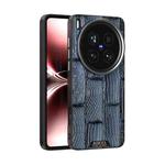 For vivo X200 Ultra ABEEL Beast Pattern 6D Micro-Embossed MagSafe Genuine Leather Phone Case(Blue)