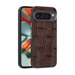For Google Pixel 9 / 9 Pro ABEEL Beast Pattern 6D Micro-Embossed MagSafe Genuine Leather Phone Case(Brown)