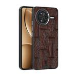 For Redmi K80 ABEEL Beast Pattern 6D Micro-Embossed MagSafe Genuine Leather Phone Case(Brown)