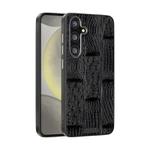 For Samsung Galaxy S24 FE 5G ABEEL Beast Pattern 6D Micro-Embossed MagSafe Genuine Leather Phone Case(Black)