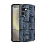 For Samsung Galaxy S24 5G ABEEL Beast Pattern 6D Micro-Embossed MagSafe Genuine Leather Phone Case(Blue)