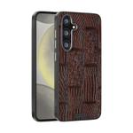 For Samsung Galaxy S24+ 5G ABEEL Beast Pattern 6D Micro-Embossed MagSafe Genuine Leather Phone Case(Brown)