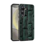 For Samsung Galaxy S24+ 5G ABEEL Beast Pattern 6D Micro-Embossed MagSafe Genuine Leather Phone Case(Green)