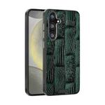 For Samsung Galaxy S25+ 5G ABEEL Beast Pattern 6D Micro-Embossed MagSafe Genuine Leather Phone Case(Green)