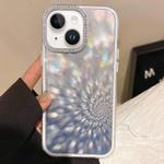 For iPhone 14 Plus Diamond Lens Frame Glare PC Hybrid TPU Phone Case(Silver)