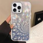 For iPhone 13 Pro Max Diamond Lens Frame Glare PC Hybrid TPU Phone Case(Silver)