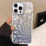 For iPhone 13 Pro Diamond Lens Frame Glare PC Hybrid TPU Phone Case(Silver)