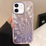 For iPhone 12 Diamond Lens Frame Glare PC Hybrid TPU Phone Case(Pink)