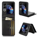 For ZTE nubia Flip2 Card Slot PU Leather PC Phone Case(Black)