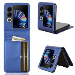 For ZTE nubia Flip2 Card Slot PU Leather PC Phone Case(Blue)