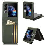 For ZTE nubia Flip2 Card Slot PU Leather PC Phone Case(Green)