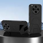 For OPPO Find X8 Pro Sheepskin Texture MagSafe Magnetic Invisible Holder Integrated Phone Case(Black)