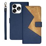 For Umidigi A15 idewei Two-color Splicing Leather Phone Case(Blue)