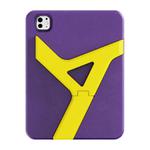 For iPad Pro 11 2024 YOYOISLES Air Rum Series EVA Tablet Case(Purple Yellow)