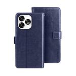 For Umidigi A15 idewei Crazy Horse Texture Leather Phone Case(Blue)