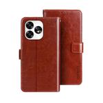 For Umidigi A15 idewei Crazy Horse Texture Leather Phone Case(Brown)