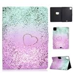 For iPad Air 2022 / 2020 10.9 Electric Pressed Colored Drawing Horizontal Flip Leather Case with Holder & Card Slots & Sleep / Wake-up function(Love Quicksand)