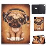 For iPad Air 2022 / 2020 10.9 Electric Pressed Colored Drawing Horizontal Flip Leather Case with Holder & Card Slots & Sleep / Wake-up function(Shar Pei)