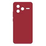 For Redmi K80 Imitation Liquid Silicone Phone Case(Dark Red)