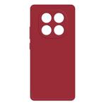 For Redmi Note 14 Pro 4G Imitation Liquid Silicone Phone Case(Dark Red)