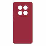 For Redmi Note 14 Pro 5G Imitation Liquid Silicone Phone Case(Dark Red)