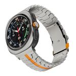For Samsung Galaxy Watch Ultra 47mm Split Safety Buckle Titanium Alloy Watch Band(Titanium Orange)
