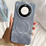 For Huawei Mate 60 Denim MagSafe Magnetic PC + PU Phone Case(Grayish Blue)