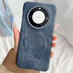 For Huawei Mate 60 Pro Denim MagSafe Magnetic PC + PU Phone Case(Dark Blue)