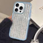 For iPhone 16 Pro Glitter Corrugated PC Hybrid TPU Phone Case(Blue)