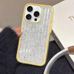 For iPhone 15 Pro Max Glitter Corrugated PC Hybrid TPU Phone Case(Yellow)
