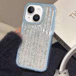 For iPhone 15 Plus Glitter Corrugated PC Hybrid TPU Phone Case(Blue)