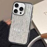 For iPhone 12 Pro Max Glitter Corrugated PC Hybrid TPU Phone Case(Black)